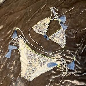 Paisley beaded bikini